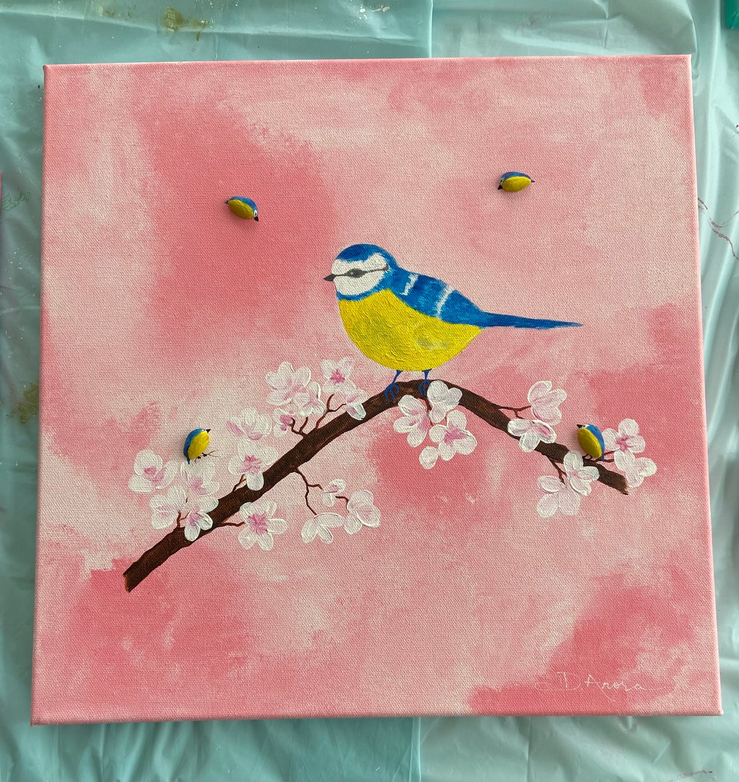 Bluetits on Blossom