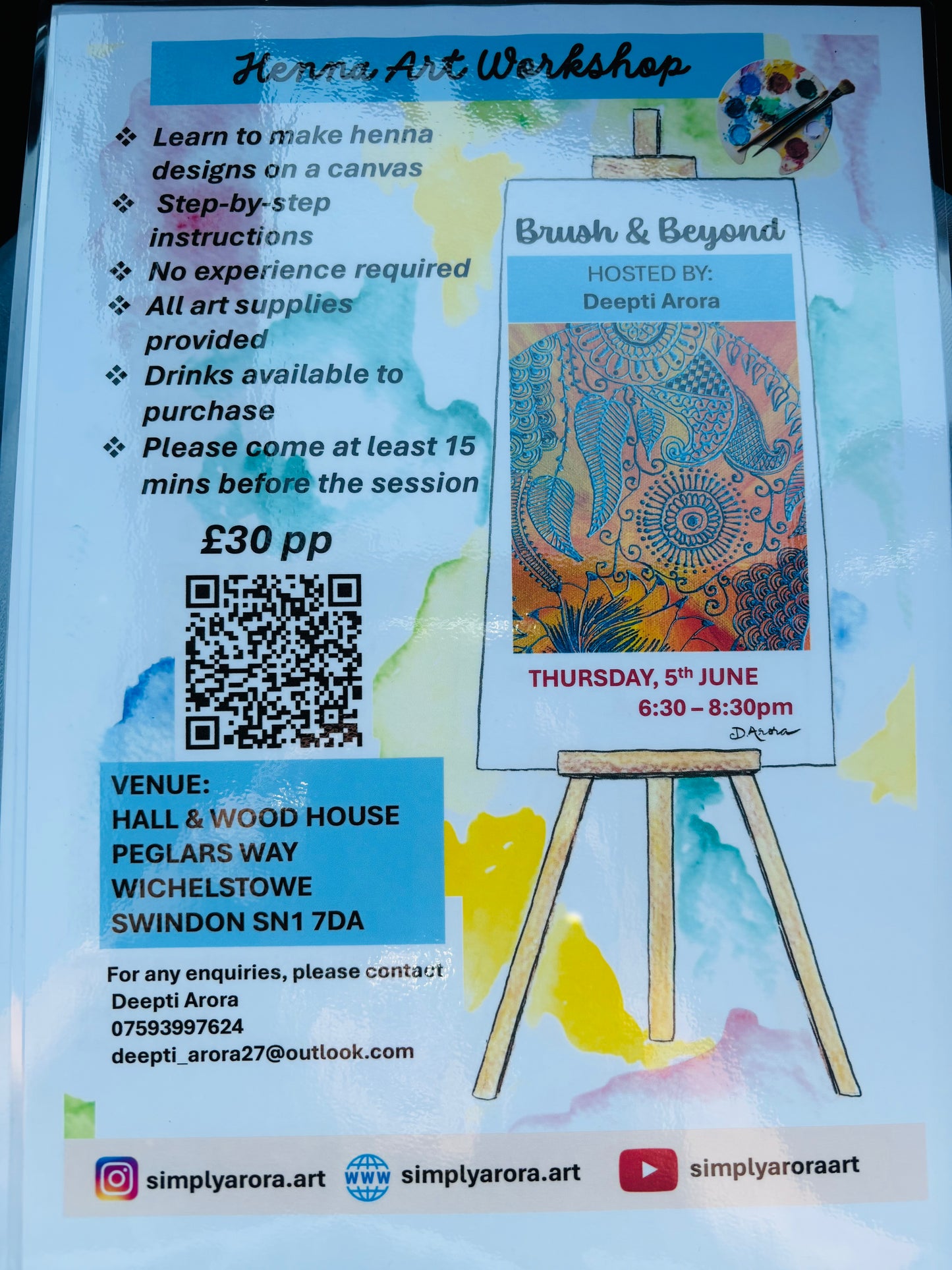 Brush & Beyond - Henna Art 5th June Thursday