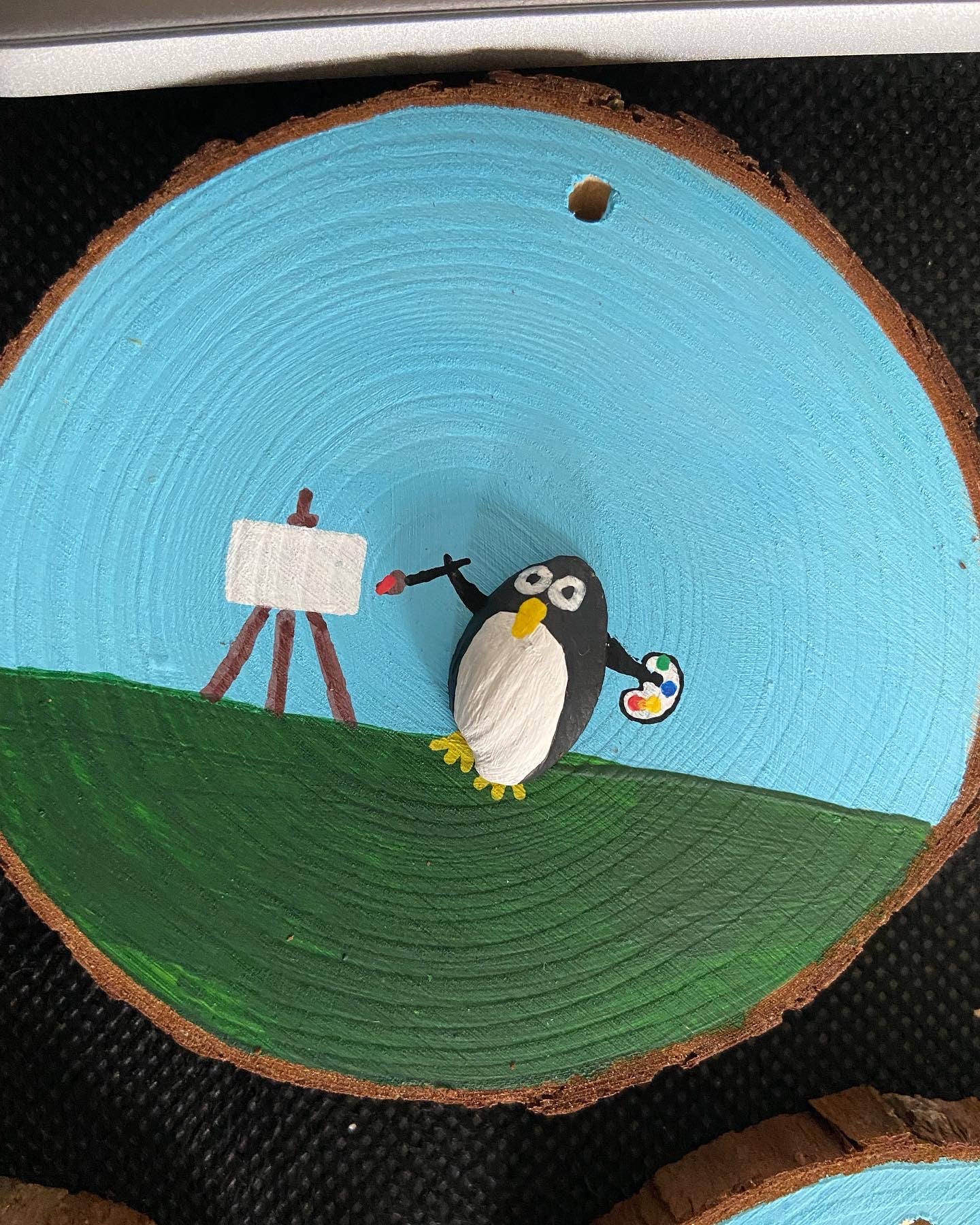 Pistachio shell penguins