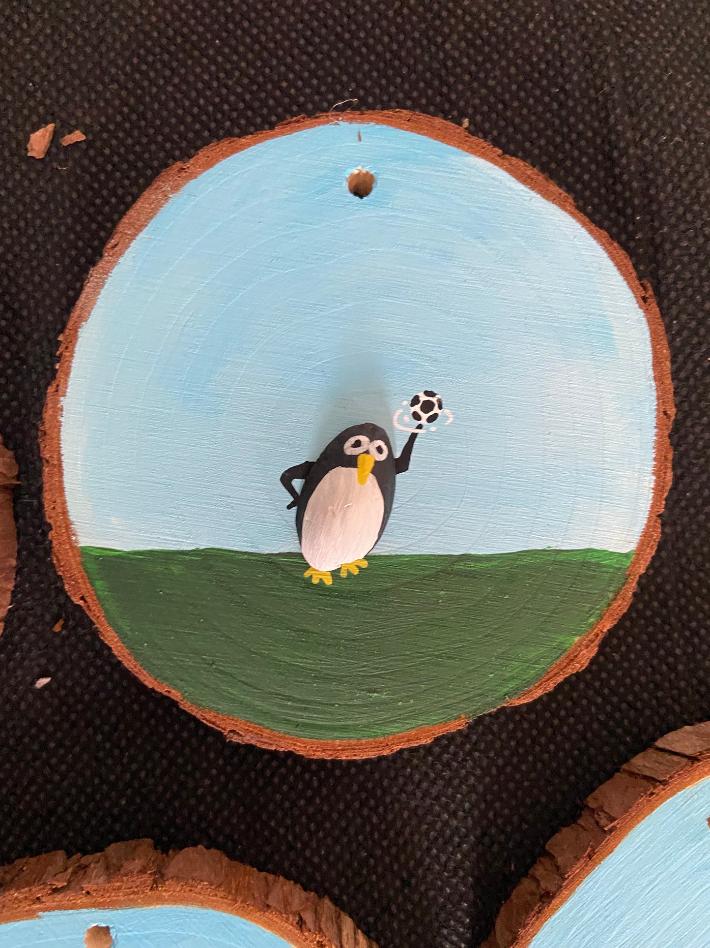 Pistachio shell penguins