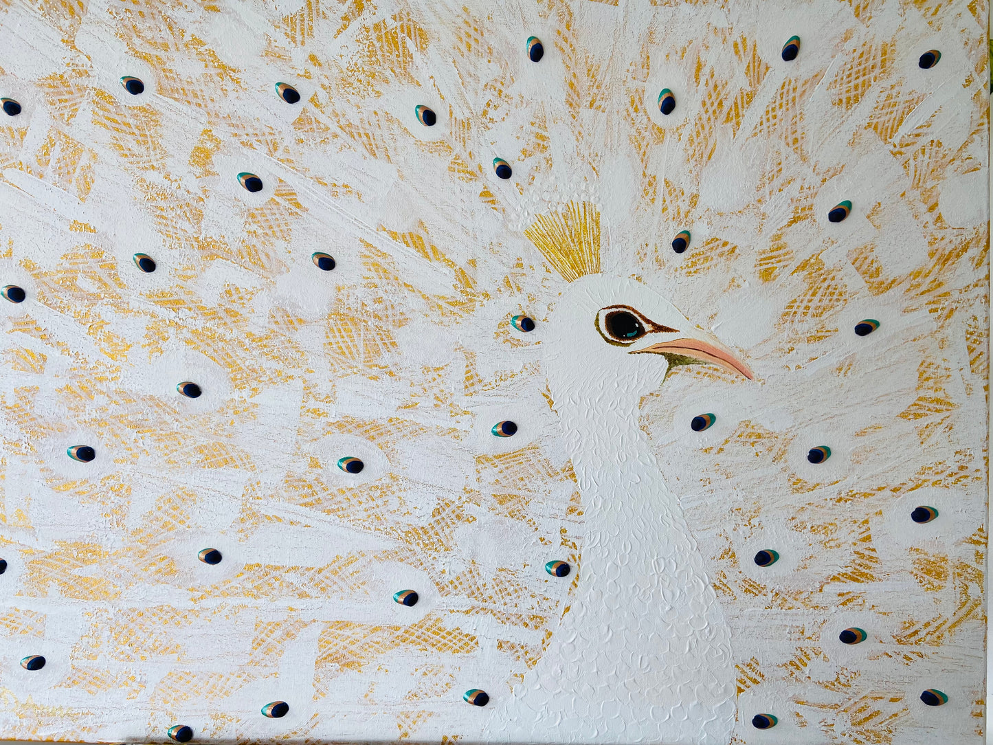 The White Majestic peacock