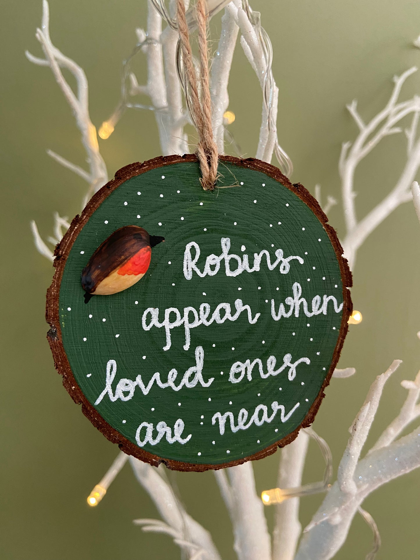 Robins appear when loved ones are near