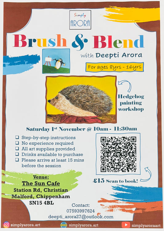 Brush & Blends 1st November 10-11:30am ( 8-16yrs)