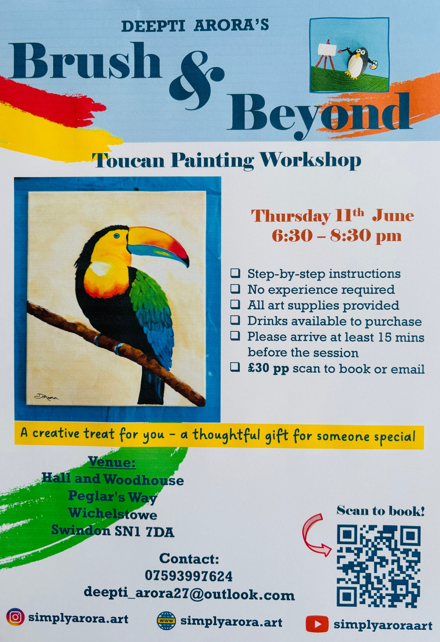 Brush & Beyond - Toucan - 11th June- H&W pub 6:30-8:30pm